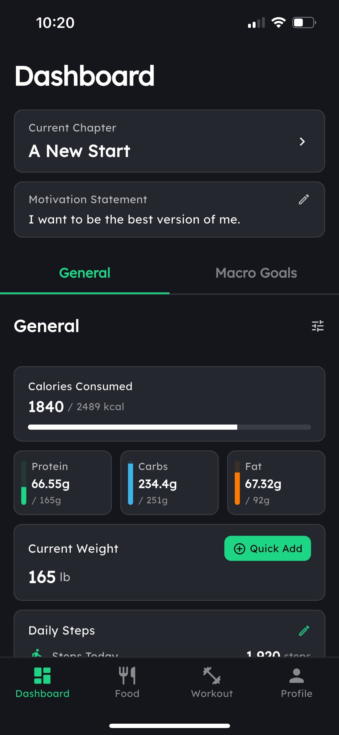 Mofilo Dashboard - Your Why Before Every Action